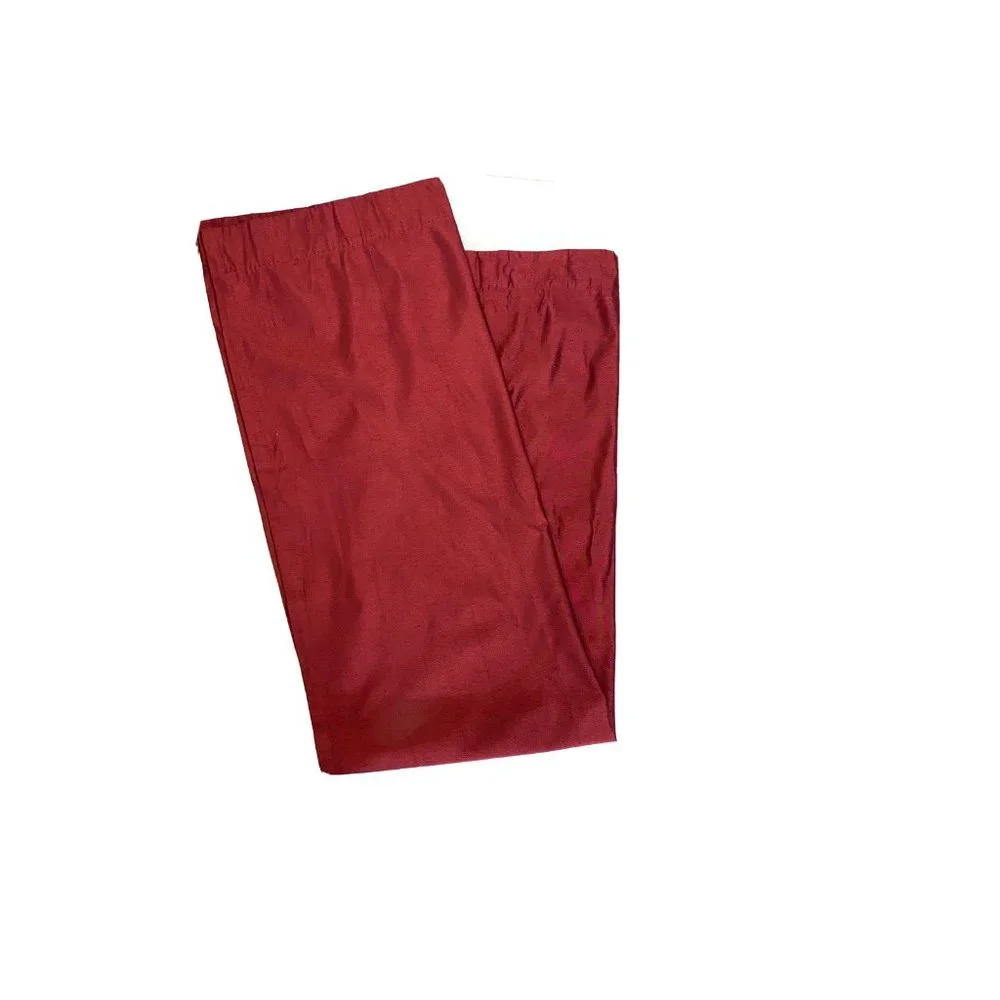 JC Penney Set 8 Curtains & Valances Window Treatments Drapes Dark Red Luxury htf